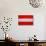 Austria Flag Design with Wood Patterning - Flags of the World Series-Philippe Hugonnard-Art Print displayed on a wall