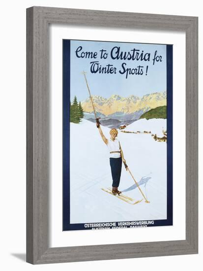 Austria for Winter Sports Poster-null-Framed Giclee Print