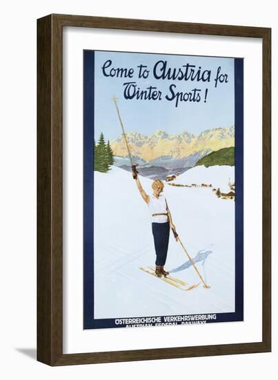 Austria for Winter Sports Poster-null-Framed Giclee Print