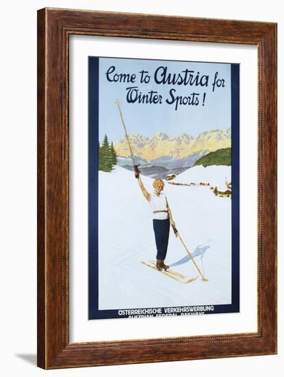 Austria for Winter Sports Poster-null-Framed Giclee Print