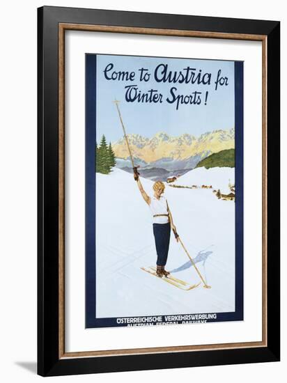 Austria for Winter Sports Poster-null-Framed Giclee Print