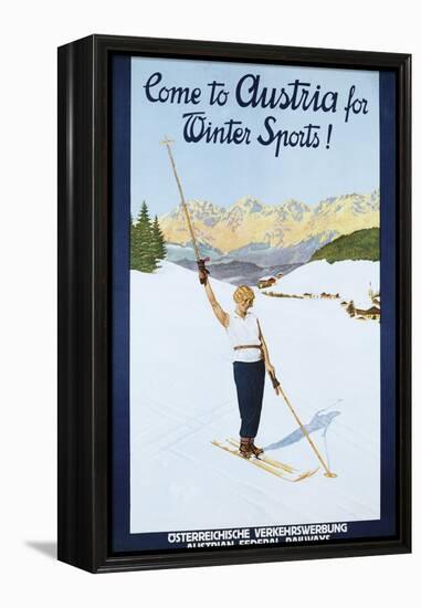 Austria for Winter Sports Poster-null-Framed Premier Image Canvas