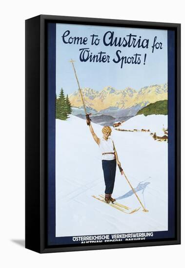 Austria for Winter Sports Poster-null-Framed Premier Image Canvas