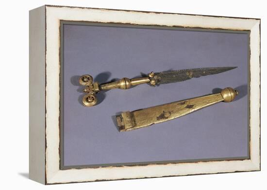 Austria, Hallstatt, Gold Dagger and Scabbard, Tomb 696-null-Framed Premier Image Canvas