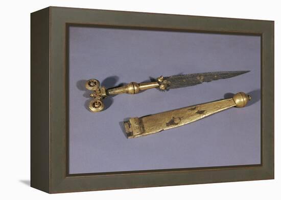 Austria, Hallstatt, Gold Dagger and Scabbard, Tomb 696-null-Framed Premier Image Canvas