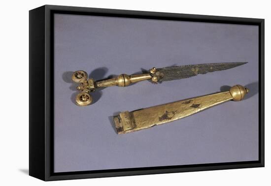 Austria, Hallstatt, Gold Dagger and Scabbard, Tomb 696-null-Framed Premier Image Canvas