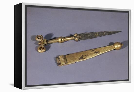 Austria, Hallstatt, Gold Dagger and Scabbard, Tomb 696-null-Framed Premier Image Canvas