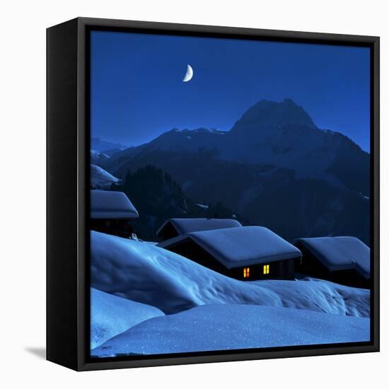 Austria, Kitzbuehel, Snow-Covered Alp (M)-Ludwig Mallaun-Framed Premier Image Canvas