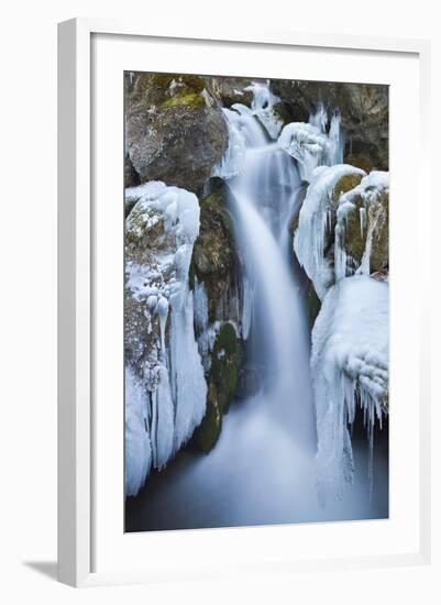 Austria, Lower Austria, MirafŠlle (Waterfall), Winter-Rainer Mirau-Framed Photographic Print