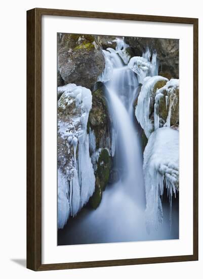 Austria, Lower Austria, MirafŠlle (Waterfall), Winter-Rainer Mirau-Framed Photographic Print