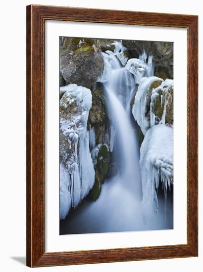 Austria, Lower Austria, MirafŠlle (Waterfall), Winter-Rainer Mirau-Framed Photographic Print