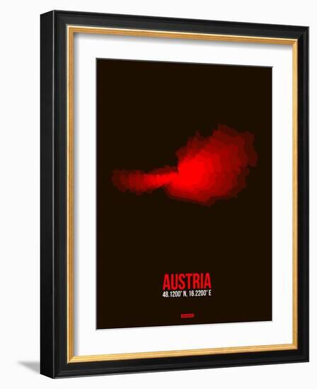 Austria Radiant Map 1-NaxArt-Framed Art Print