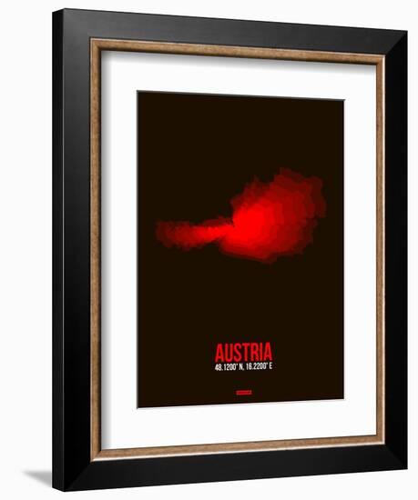 Austria Radiant Map 1-NaxArt-Framed Art Print