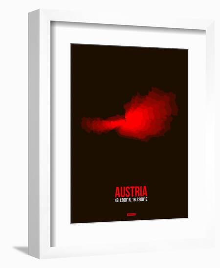 Austria Radiant Map 1-NaxArt-Framed Art Print