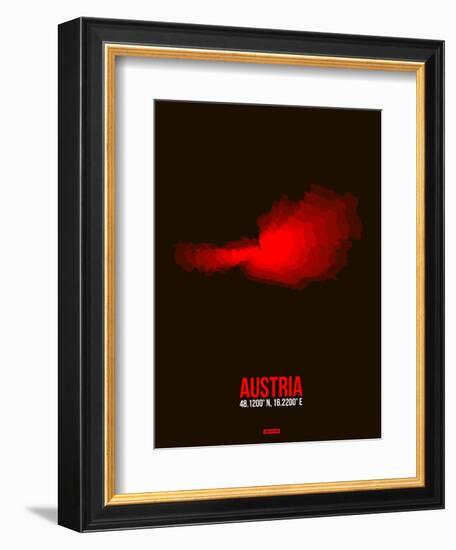 Austria Radiant Map 1-NaxArt-Framed Art Print