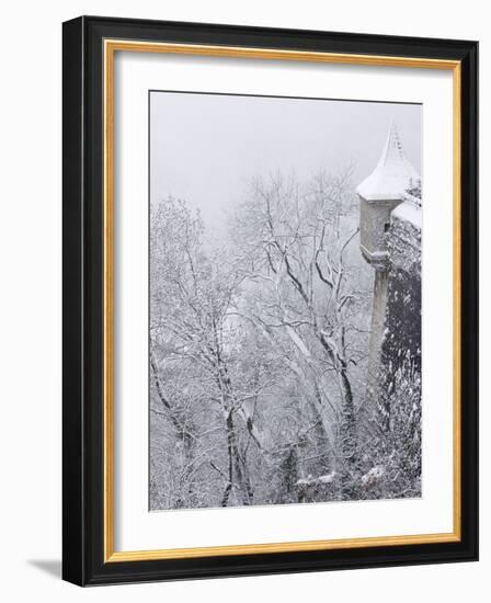 Austria, Salzburg. Part of Salzburg Castle Wall in the Winter-Bill Young-Framed Photographic Print