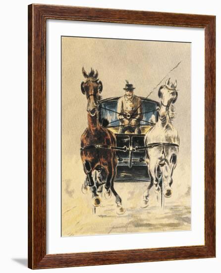 Austria, Stagecoach Travel-null-Framed Giclee Print