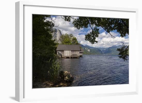 Austria, Styria, Salzkammergut (Resort), Grundlsee (Districtity), Boathouse-Gerhard Wild-Framed Photographic Print