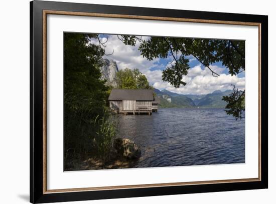 Austria, Styria, Salzkammergut (Resort), Grundlsee (Districtity), Boathouse-Gerhard Wild-Framed Photographic Print