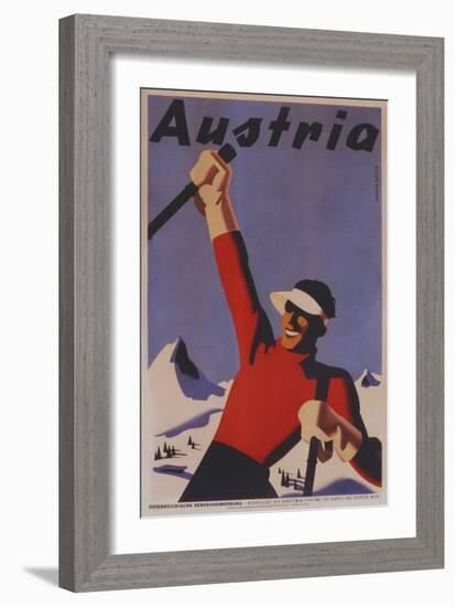 Austria Travel Poster-null-Framed Giclee Print