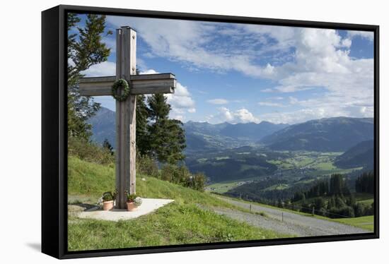 Austria, Tyrol, from the Astberg to Reith bei Kitzbuehel-Roland T. Frank-Framed Stretched Canvas