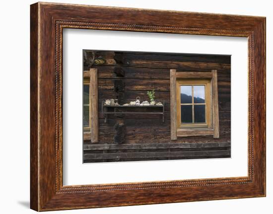 Austria, Tyrol, old window of alpine hut-Roland T. Frank-Framed Photographic Print