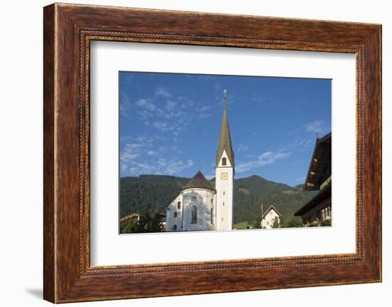 Austria, Tyrol, Reith bei Kitzbuehel, the Heilige Ägidius und Silvester Kirche-Roland T. Frank-Framed Photographic Print