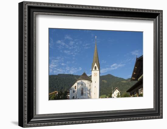 Austria, Tyrol, Reith bei Kitzbuehel, the Heilige Ägidius und Silvester Kirche-Roland T. Frank-Framed Photographic Print