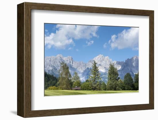 Austria, Tyrol, scenery Reith bei Kitzbuehel, in the background the Kaiser Mountains-Roland T. Frank-Framed Photographic Print