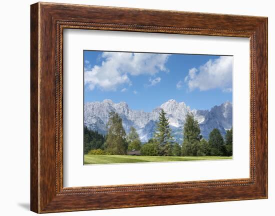 Austria, Tyrol, scenery Reith bei Kitzbuehel, in the background the Kaiser Mountains-Roland T. Frank-Framed Photographic Print