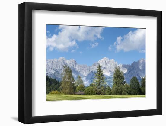 Austria, Tyrol, scenery Reith bei Kitzbuehel, in the background the Kaiser Mountains-Roland T. Frank-Framed Photographic Print