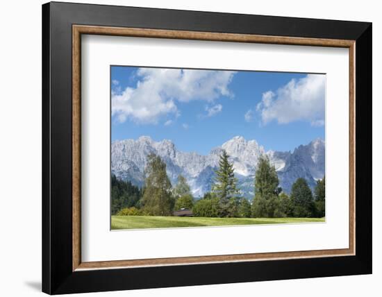 Austria, Tyrol, scenery Reith bei Kitzbuehel, in the background the Kaiser Mountains-Roland T. Frank-Framed Photographic Print