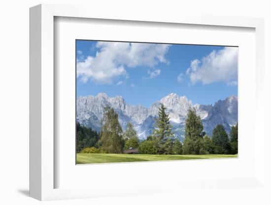 Austria, Tyrol, scenery Reith bei Kitzbuehel, in the background the Kaiser Mountains-Roland T. Frank-Framed Photographic Print