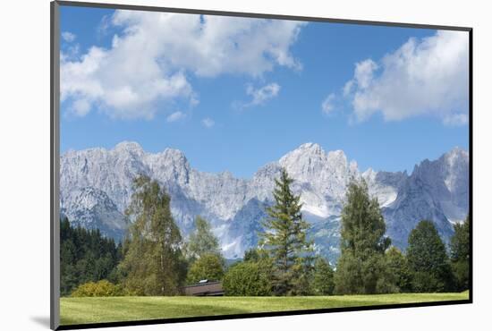 Austria, Tyrol, scenery Reith bei Kitzbuehel, in the background the Kaiser Mountains-Roland T. Frank-Mounted Photographic Print