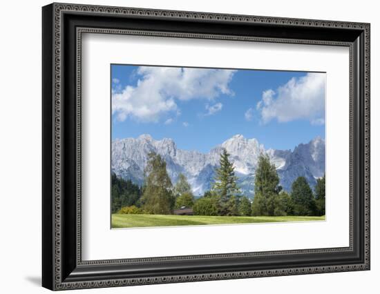 Austria, Tyrol, scenery Reith bei Kitzbuehel, in the background the Kaiser Mountains-Roland T. Frank-Framed Photographic Print