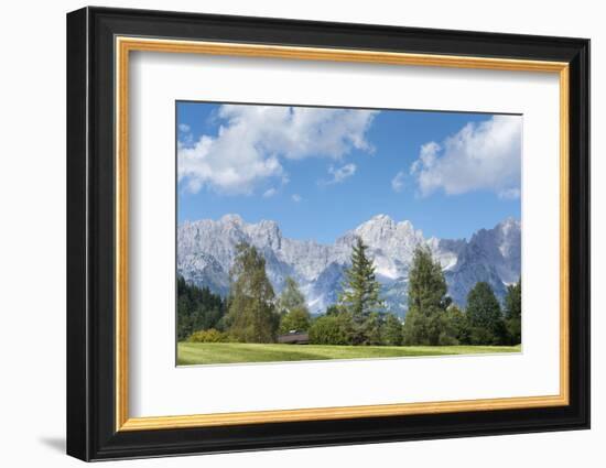 Austria, Tyrol, scenery Reith bei Kitzbuehel, in the background the Kaiser Mountains-Roland T. Frank-Framed Photographic Print