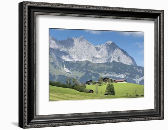 Austria, Tyrol, scenery Reith bei Kitzbuehel, in the background the Kaiser Mountains-Roland T. Frank-Framed Photographic Print