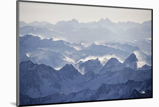 Austria, Tyrol, the Stubai Alps, Alpine Landscape, Aerial Shot-Ralf Gerard-Mounted Photographic Print