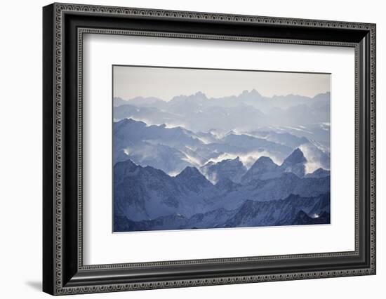 Austria, Tyrol, the Stubai Alps, Alpine Landscape, Aerial Shot-Ralf Gerard-Framed Photographic Print