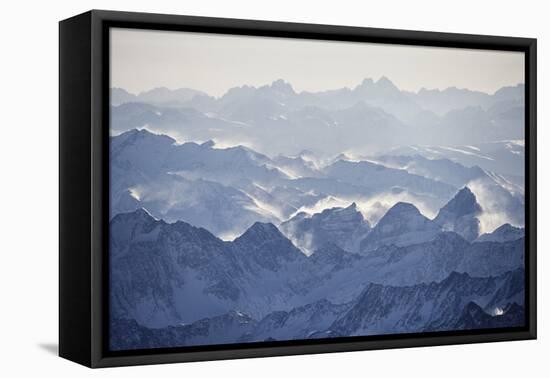 Austria, Tyrol, the Stubai Alps, Alpine Landscape, Aerial Shot-Ralf Gerard-Framed Premier Image Canvas