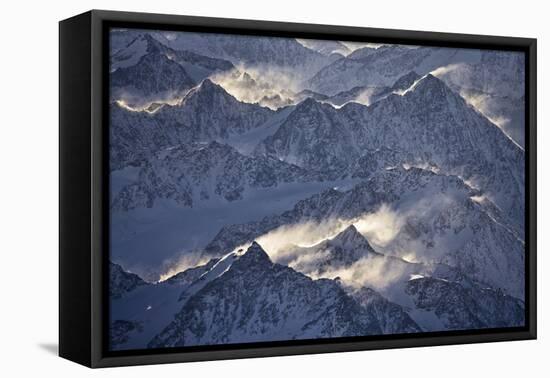 Austria Tyrol, the Stubai Alps, Sellrain (Valley), Mountain Landscape, Aerial Photo-Ralf Gerard-Framed Premier Image Canvas