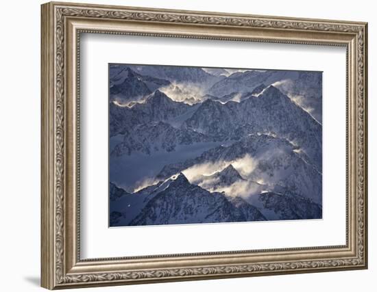 Austria Tyrol, the Stubai Alps, Sellrain (Valley), Mountain Landscape, Aerial Photo-Ralf Gerard-Framed Photographic Print