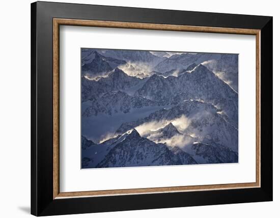 Austria Tyrol, the Stubai Alps, Sellrain (Valley), Mountain Landscape, Aerial Photo-Ralf Gerard-Framed Photographic Print