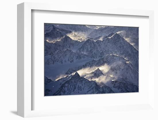 Austria Tyrol, the Stubai Alps, Sellrain (Valley), Mountain Landscape, Aerial Photo-Ralf Gerard-Framed Photographic Print