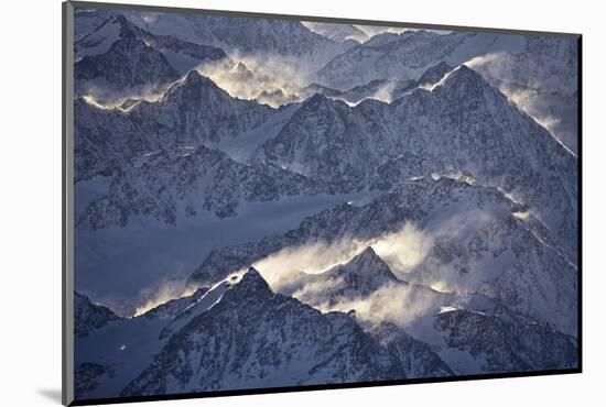 Austria Tyrol, the Stubai Alps, Sellrain (Valley), Mountain Landscape, Aerial Photo-Ralf Gerard-Mounted Photographic Print