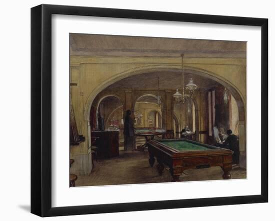 Austria, Vienna Cafe Interior with Billiards Table-null-Framed Giclee Print