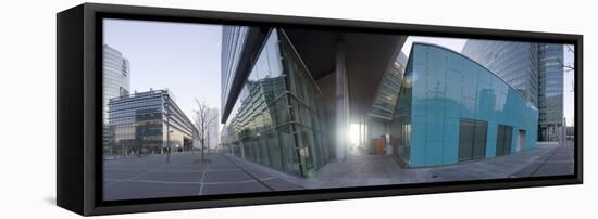 Austria, Vienna, Donau-City, Donau-City, High-Rise-Facade, Panorama-Rainer Mirau-Framed Premier Image Canvas