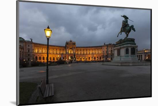 Austria, Vienna, Heldenplatz, Hofburg, Equestrian Statue Archduke Charles-Gerhard Wild-Mounted Photographic Print