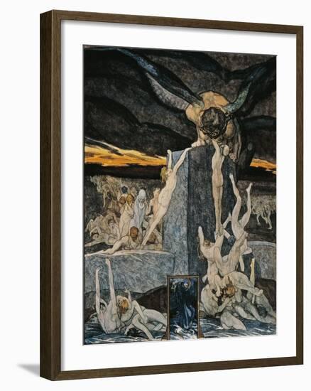 Austria, Vienna, Illustration of Dante Alighieri's Divine Comedy-null-Framed Giclee Print
