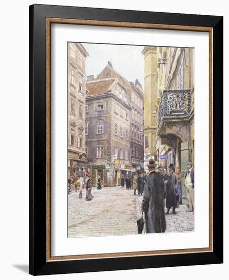 Austria, Vienna, Jewish Quarter in Vienna, 1906-Franz Richard Unterberger-Framed Giclee Print